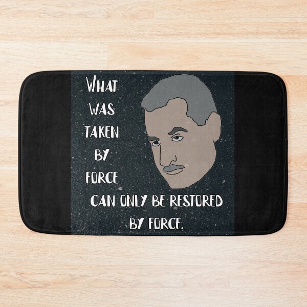 Item preview, Nasser quote: "What was taken by force" designed and sold by RevolutionInPaint.