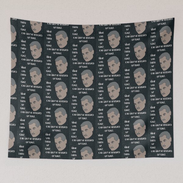 Item preview, Nasser quote: "What was taken by force" designed and sold by RevolutionInPaint.