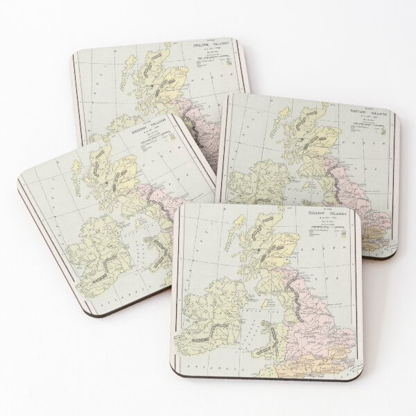 Item preview, Old Anglo-Saxon British Isles Map (1901) Vintage Great Britain Celtic & Viking Atlas designed and sold by BravuraMedia.