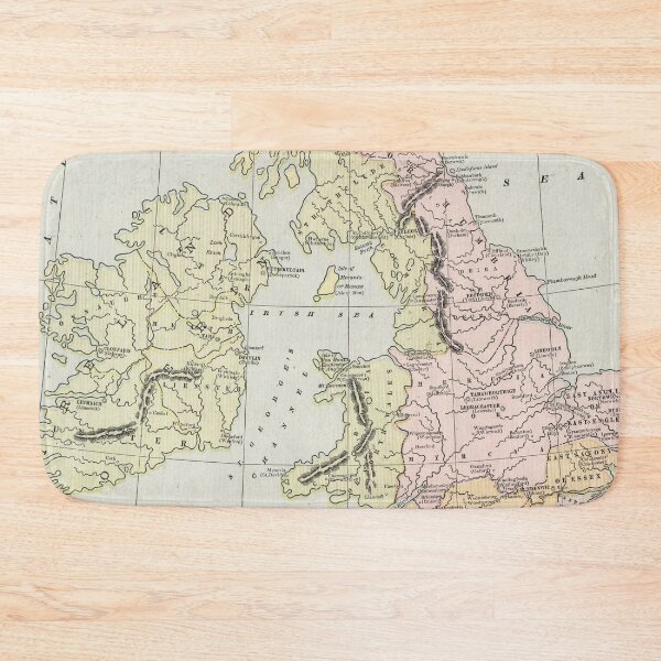 Item preview, Old Anglo-Saxon British Isles Map (1901) Vintage Great Britain Celtic & Viking Atlas designed and sold by BravuraMedia.