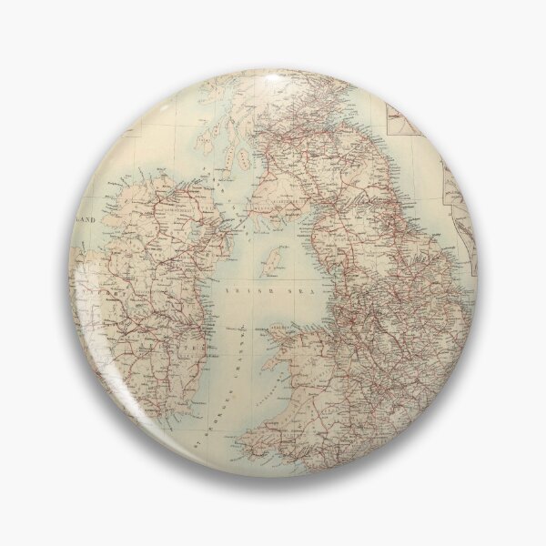 Item preview, Old British Isles Railway Map (1872) Vintage Great Britain Railroad Atlas designed and sold by BravuraMedia.