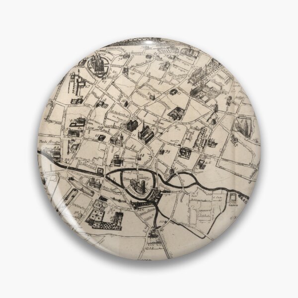 Item preview, Old Brussels Belgium Map (1727) Vintage Bruxelles City & Street Atlas designed and sold by BravuraMedia.