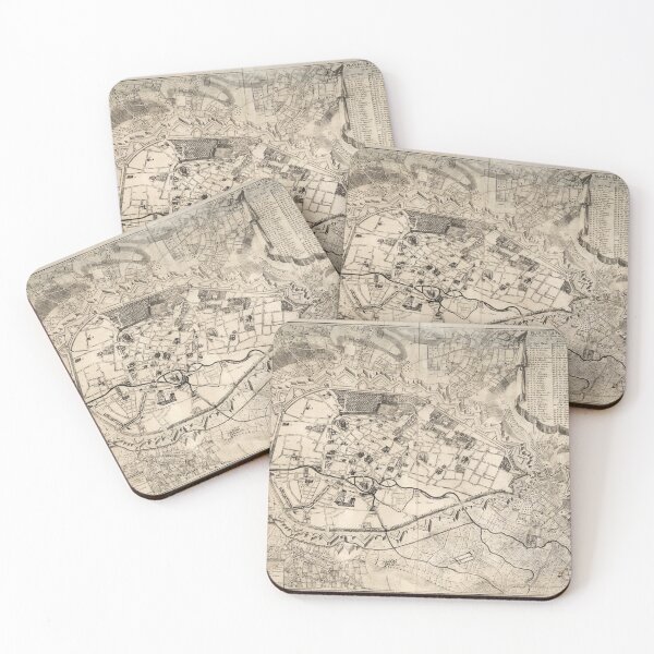 Item preview, Old Brussels Belgium Map (1727) Vintage Bruxelles City & Street Atlas designed and sold by BravuraMedia.