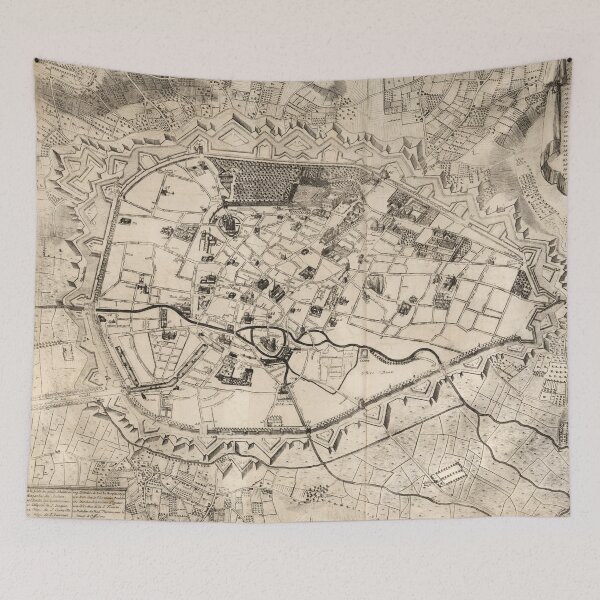 Item preview, Old Brussels Belgium Map (1727) Vintage Bruxelles City & Street Atlas designed and sold by BravuraMedia.