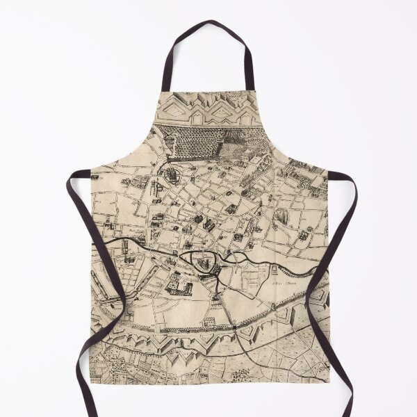 Item preview, Old Brussels Belgium Map (1727) Vintage Bruxelles City & Street Atlas designed and sold by BravuraMedia.