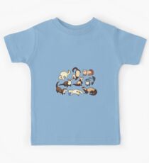 cat snakes in blue Kids Tee