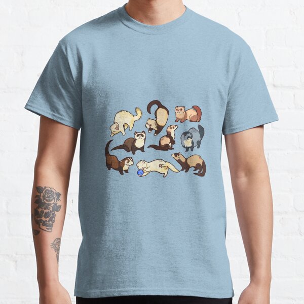 cat snakes in blue Classic T-Shirt