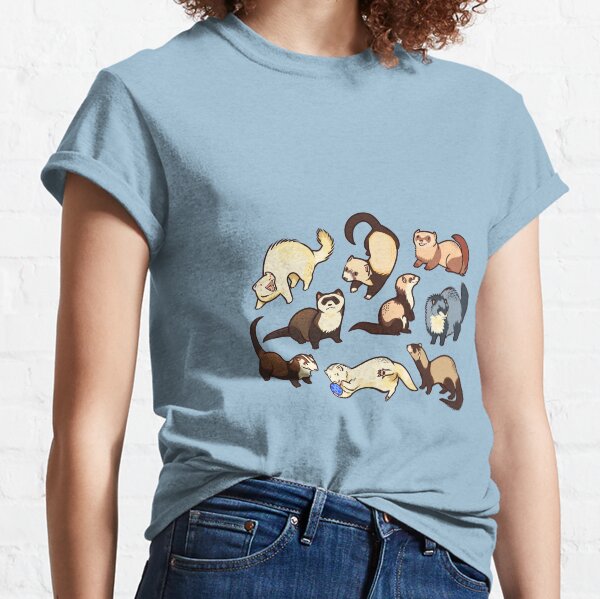 cat snakes in blue Classic T-Shirt
