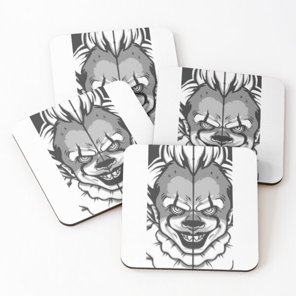 Item preview, Evil clown black and white designed and sold by Hawkinsn.