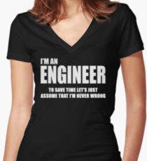 Engineer Women's Fitted V-Neck T-Shirt