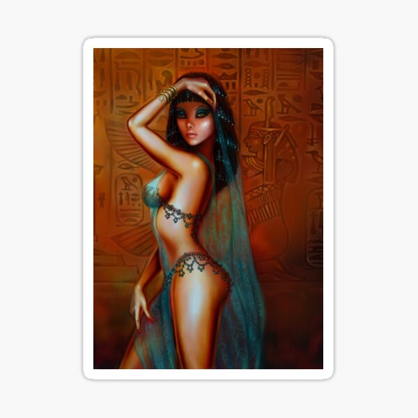 Cleopatra in blue Sticker