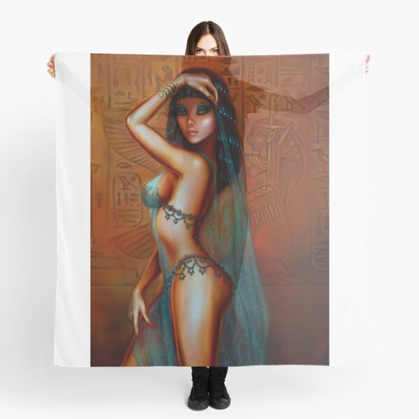 Cleopatra in blue Scarf
