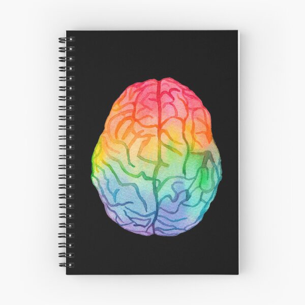 Item preview, Watercolor Rainbow Brain (dark) designed and sold by Alane Fideler.