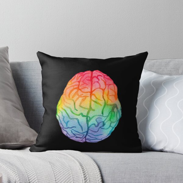 Item preview, Watercolor Rainbow Brain (dark) designed and sold by Alane Fideler.