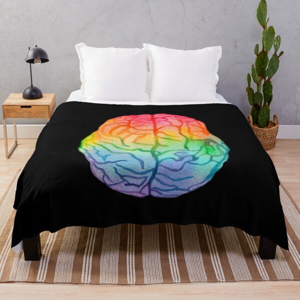 Item preview, Watercolor Rainbow Brain (dark) designed and sold by Alane Fideler.