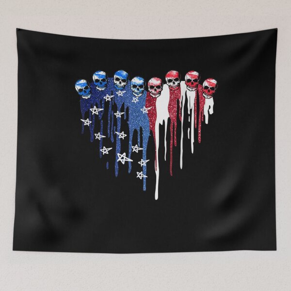 Item preview, American Flag Skull Heart July 4th Patriotic  designed and sold by anniet33.