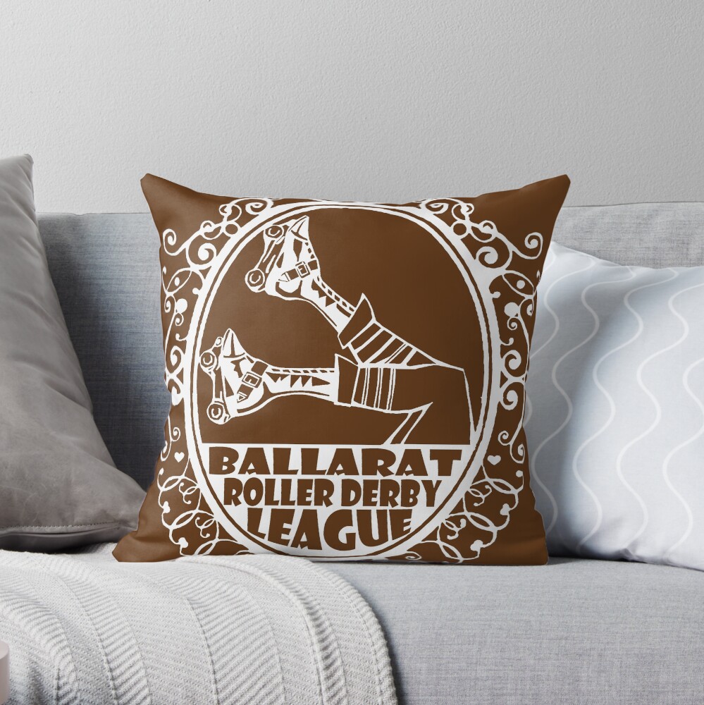 BRDL Negative White Logo - Clothing & Pillows Throw Pillow
