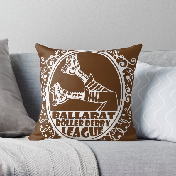 BRDL Negative White Logo - Clothing & Pillows Throw Pillow