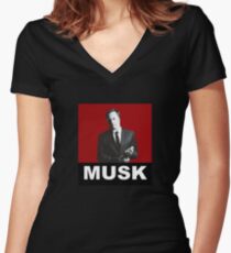 ELON MUSK Women's Fitted V-Neck T-Shirt