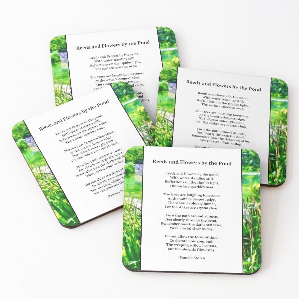Artikelvorschau, Schilf und Blumen am Teich Poem entworfen und verkauft von Pamela Storch.