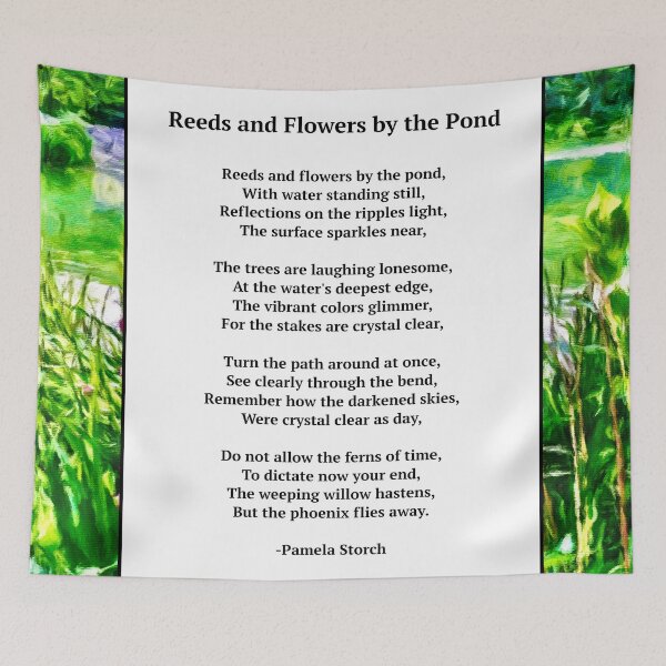 Item preview, Reeds and Flowers by the Pond Poem designed and sold by Pamela Storch.