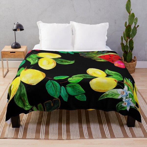 Item preview, Tropical hibiscus and watermelon with lemon tree designed and sold by Sevilka.
