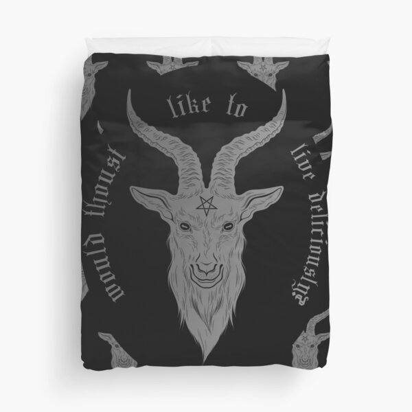 Live Deliciously Gray Duvet Cover