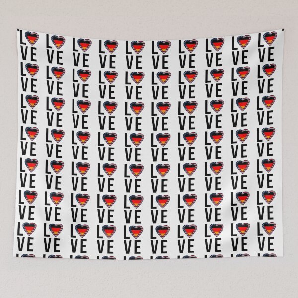 Item preview, Love American and German Heart - Liebe Amerikanisch und Deutsches Herz designed and sold by PandLcreations.