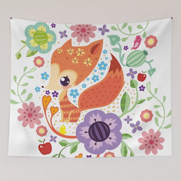 Item preview, The young fox in the colorful world designed and sold by xyab.