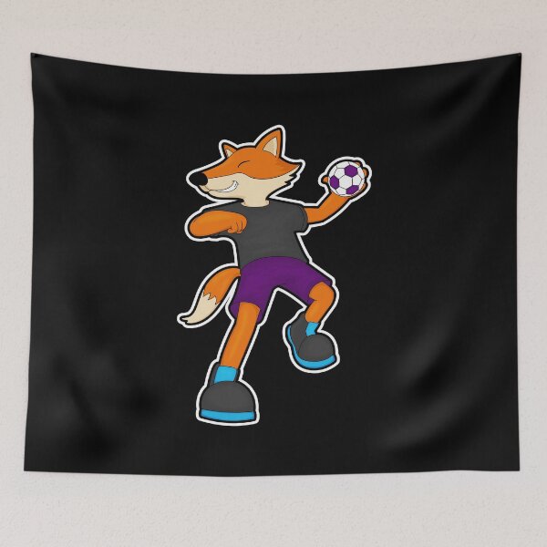 Item preview, Fox at Handball player with Handball designed and sold by Snabdesign84.