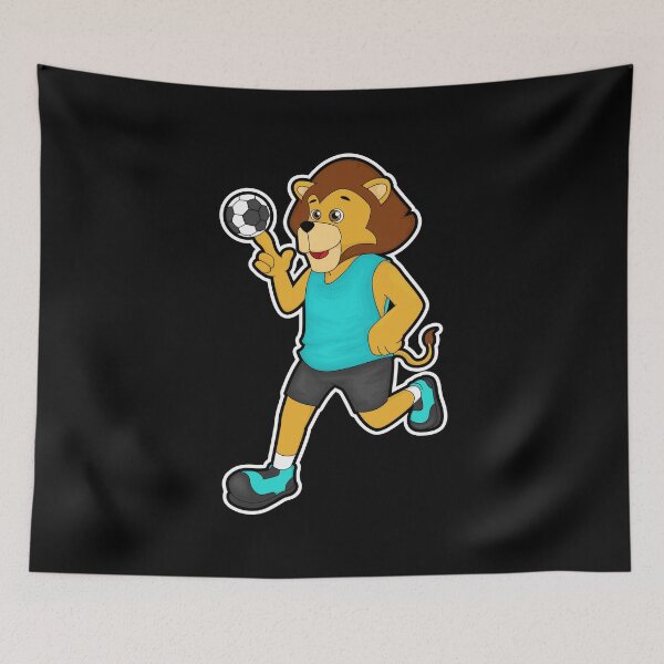 Item preview, Lion at Handball player with Handball designed and sold by Snabdesign84.