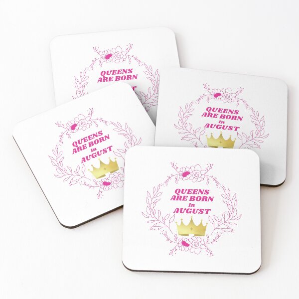 Item preview, Queens Are Born In August - Pink Floral - Gold Crown (available in all the months of the year & in birth years)  designed and sold by OceansSupply.