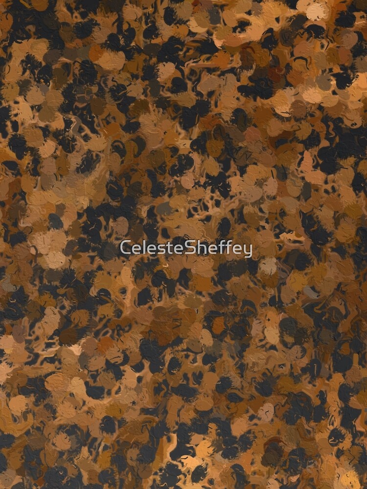 Thumbnail 4 of 4, A-Line Dress, Rustic Brown Wood Paintballs designed and sold by CelesteSheffey.