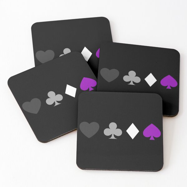 Item preview, Heart. Club. Diamond. Spade. Asexual Pride designed and sold by Subtle Pride Shop.