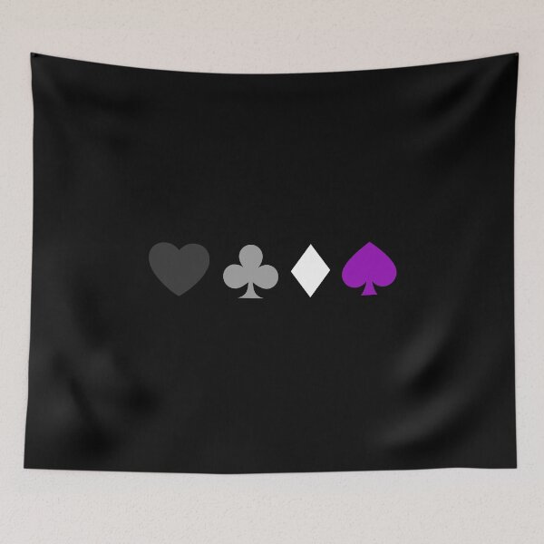 Item preview, Heart. Club. Diamond. Spade. Asexual Pride designed and sold by Subtle Pride Shop.