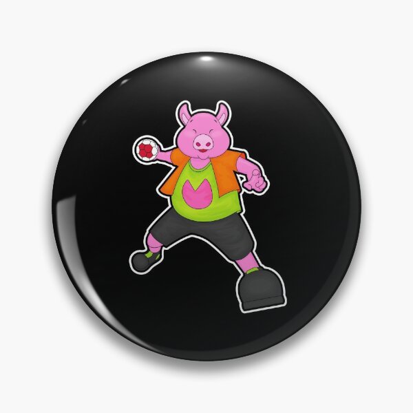 Artikelvorschau, Schwein als Handballspieler mit Handball entworfen und verkauft von Snabdesign84.