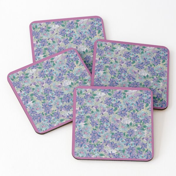 Item preview, Flower pattern in blue , turquoise and violet designed and sold by marina63.