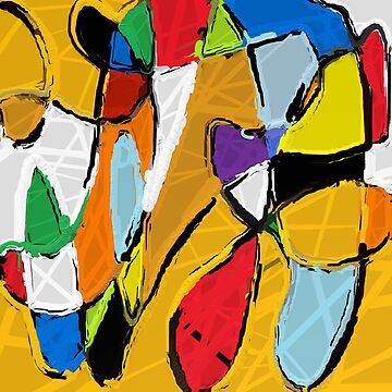 Artwork thumbnail, Yellow Abstract Art by CelesteSheffey