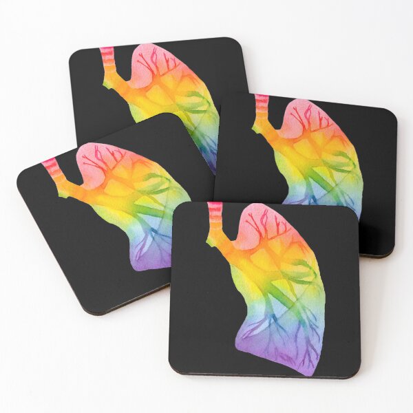 Item preview, Watercolor Rainbow Lung (dark) designed and sold by Alane Fideler.