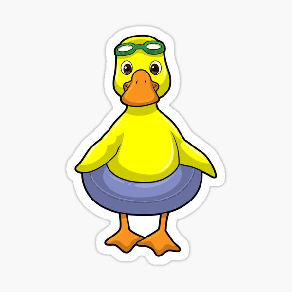 Item preview, Duck at Swimming with Swim ring designed and sold by Snabdesign84.