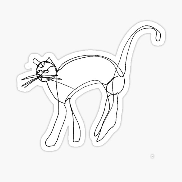 Strichzeichnung Tier Katze Geschenke Merchandise Redbubble