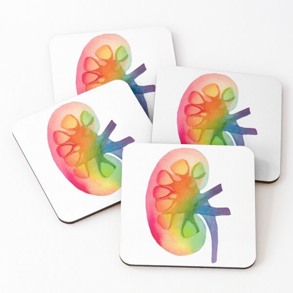 Item preview, Rainbow Kidney (white) designed and sold by Alane Fideler.