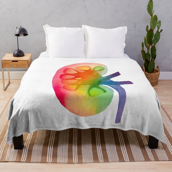 Item preview, Rainbow Kidney (white) designed and sold by Alane Fideler.