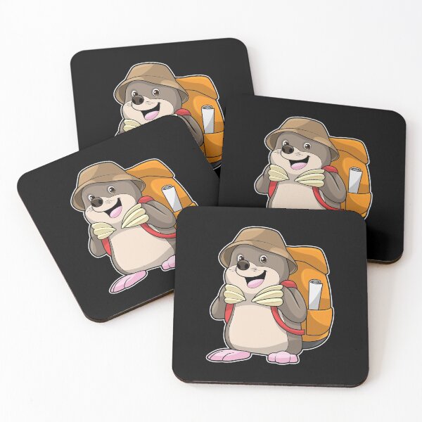 Item preview, Mole as Hiker with Luggage designed and sold by Snabdesign84.