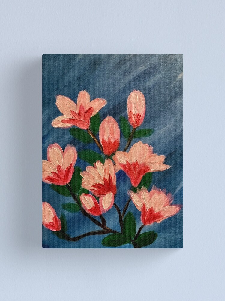 Alternate view of Magnolia flowers in pink and white Canvas Print
