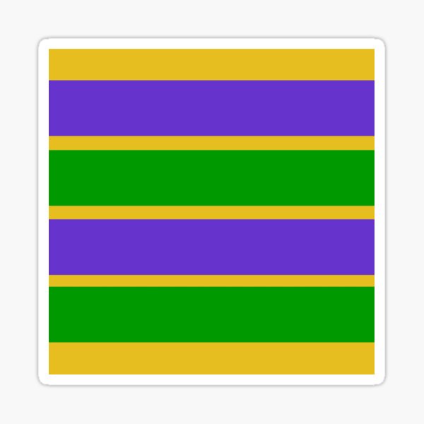 Mardi Gras Stripes Sticker