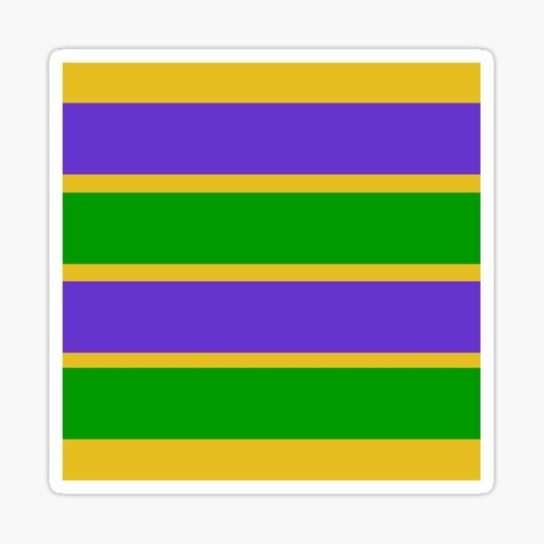 Mardi Gras Stripes  Sticker