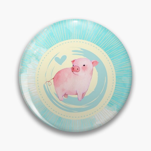 Item preview, Piggy watercolor Journal Design Europe designed and sold by LunaAndRosa.
