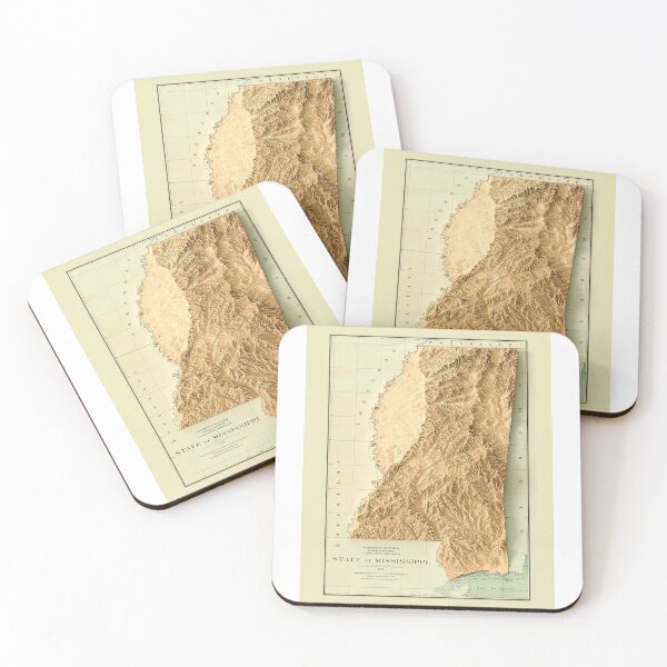 Item preview, 1878 Mississippi Relief Map 3D digitally-rendered designed and sold by ThinkAboutMaps.