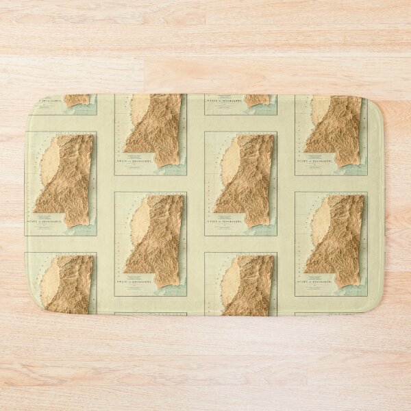 Item preview, 1878 Mississippi Relief Map 3D digitally-rendered designed and sold by ThinkAboutMaps.
